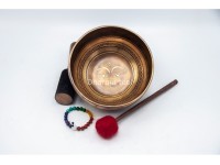 Buddha Eyes Tibetan Singing Bowl with Tibetan Mantra & Mantra Chakra Mandala