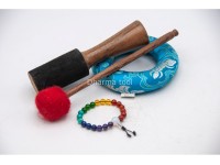 Buddha Eyes Tibetan Singing Bowl with Tibetan Mantra & Mantra Chakra Mandala