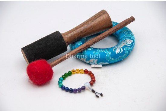 Buddha Eyes Tibetan Singing Bowl with Tibetan Mantra & Mantra Chakra Mandala