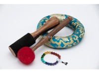 Premium Buddha Tibetan Singing Bowl with Tibetan Mantra & Flower of Life Design
