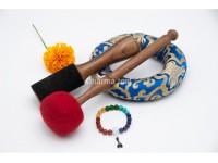 Hindu Om Tibetan Singing Bowl with Full Om Etching