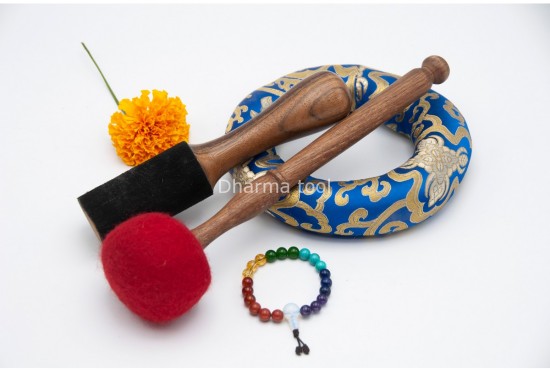 Hindu Om Tibetan Singing Bowl with Full Om Etching