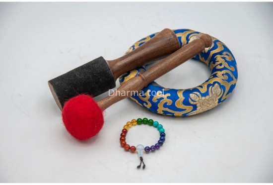Chakra Symbol Etched Tibetan Singing Bowl – 7 Chakra Symbols Around – Note-Selected Chakra Center