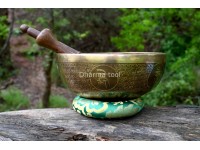 Chakra Symbol Etched Tibetan Singing Bowl – Multiple Size Option