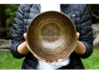 Flower of Life Center – Tibetan Mantra Singing Bowl – Multiple Size Option