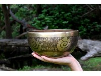 Flower of Life Center – Tibetan Mantra Singing Bowl – Multiple Size Option
