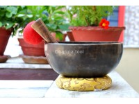 Flower of Life Etched Tibetan Singing Bowl – Antique Copper Finish – Multiple Size Option