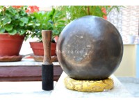 Flower of Life Etched Tibetan Singing Bowl – Antique Copper Finish – Multiple Size Option