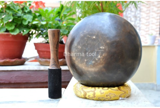 Flower of Life Etched Tibetan Singing Bowl – Antique Copper Finish – Multiple Size Option
