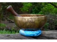 Hindu OM Etched Tibetan Singing Bowl – Multiple Size Option