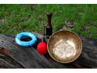 Hindu OM Etched Tibetan Singing Bowl – Multiple Size Option