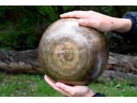 Hindu OM Etched Tibetan Singing Bowl – Multiple Size Option