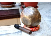 7 Chakra Symbols Engraved Tibetan Singing Bowl – Old Finish (Multiple Size Options)