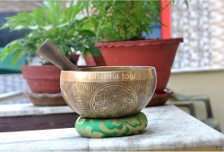 Seed of Life Sacred Geometry Tibetan Singing Bowl – Multiple Size Options