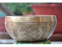 Seed of Life Sacred Geometry Tibetan Singing Bowl – Multiple Size Options