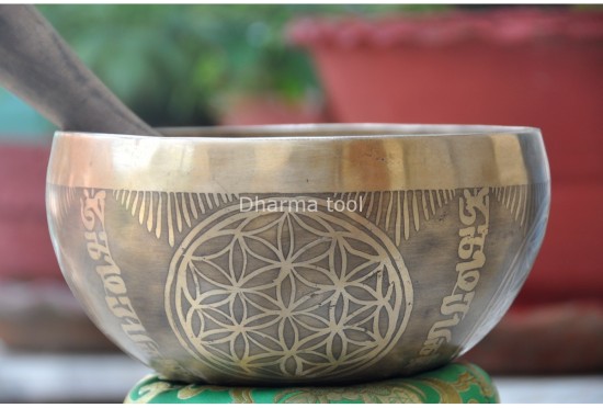 Seed of Life Sacred Geometry Tibetan Singing Bowl – Multiple Size Options