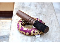 Hindu OM Etched Tibetan Singing Bowl – Black Painted Finish with Golden Interior (Multiple Size Options)