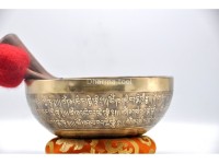 Lotus Flower Mantra Tibetan Singing Bowl – Handmade Himalayan Sound Healing Bowl