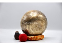 Lotus Flower Mantra Tibetan Singing Bowl – Handmade Himalayan Sound Healing Bowl