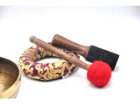 Eight Auspicious Symbols Tibetan Singing Bowl – Lotus & Star Center with Dorje Back Design