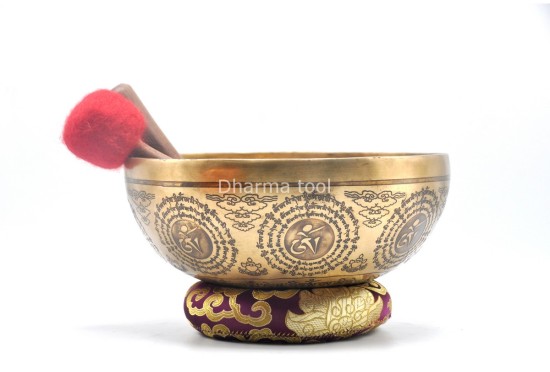 Amitabha Buddha Tibetan Singing Bowl – Premium Etched Bowl by Thanka Artists