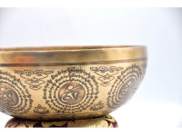 Amitabha Buddha Tibetan Singing Bowl – Premium Etched Bowl by Thanka Artists