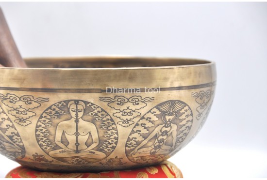 Chakra Yogi Tibetan Singing Bowl – Hand-Etched by Thanka Artists
