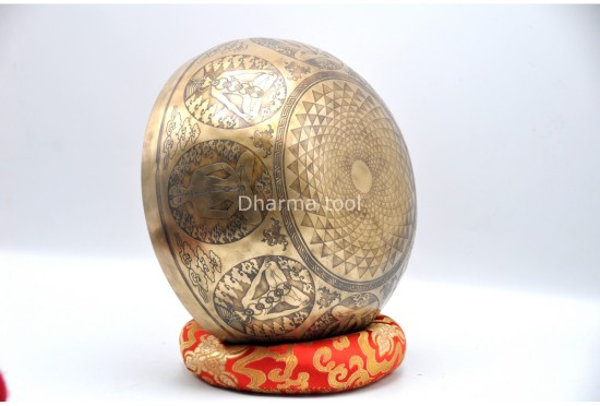 Chakra Yogi Tibetan Singing Bowl – Hand-Etched by Thanka Artists