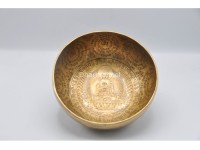 Dharmachakra Buddha Tibetan Singing Bowl – Hand-Etched by Thanka Artists