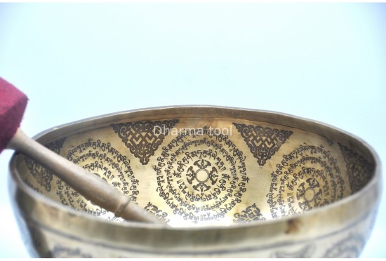 Akshobhya Buddha Tibetan Singing Bowl – Hand-Etched by Master Thanka Artists