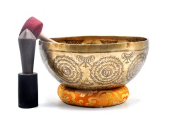 Akshobhya Buddha Tibetan Singing Bowl – Hand-Etched by Master Thanka Artists