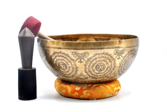 Akshobhya Buddha Tibetan Singing Bowl – Hand-Etched by Master Thanka Artists