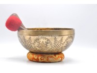 Samantabhadra Yab-Yum Tibetan Singing Bowl – Hand-Etched by Master Thanka Artists