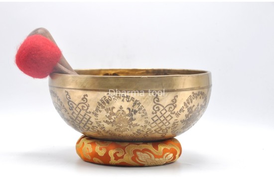 Samantabhadra Yab-Yum Tibetan Singing Bowl – Hand-Etched by Master Thanka Artists