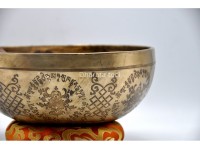 Samantabhadra Yab-Yum Tibetan Singing Bowl – Hand-Etched by Master Thanka Artists