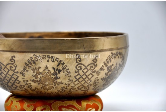 Samantabhadra Yab-Yum Tibetan Singing Bowl – Hand-Etched by Master Thanka Artists