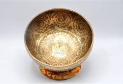 Samantabhadra Yab-Yum Tibetan Singing Bowl – Hand-Etched by Master Thanka Artists