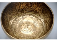 Samantabhadra Yab-Yum Tibetan Singing Bowl – Hand-Etched by Master Thanka Artists