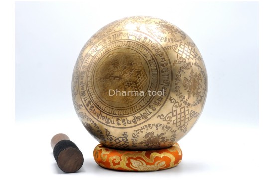 Samantabhadra Yab-Yum Tibetan Singing Bowl – Hand-Etched by Master Thanka Artists