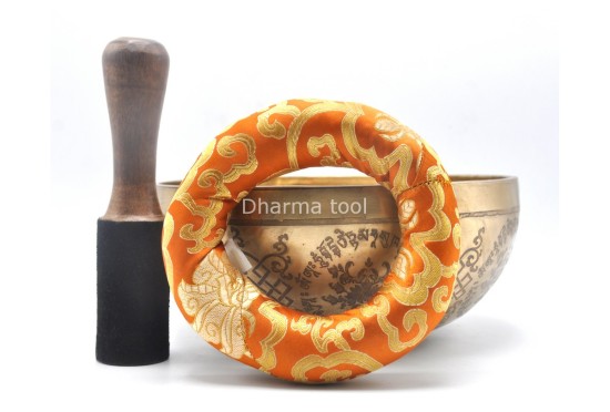Samantabhadra Yab-Yum Tibetan Singing Bowl – Hand-Etched by Master Thanka Artists
