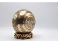 Tibetan Mantra Wheel Singing Bowl with Endless Knot Design