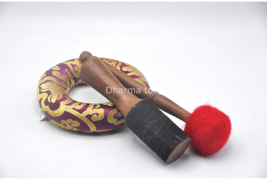 Tibetan Mantra Wheel Singing Bowl with Endless Knot Design