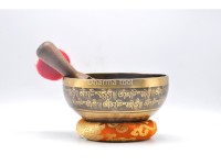 Buddha Tibetan Singing Bowl with Tibetan Mantra & Endless Knot Design