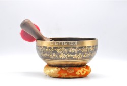 Buddha Tibetan Singing Bowl with Tibetan Mantra & Endless Knot Design