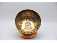 Buddha Tibetan Singing Bowl with Tibetan Mantra & Endless Knot Design