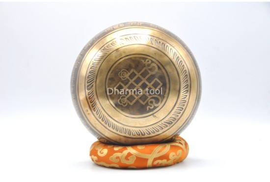 Buddha Tibetan Singing Bowl with Tibetan Mantra & Endless Knot Design