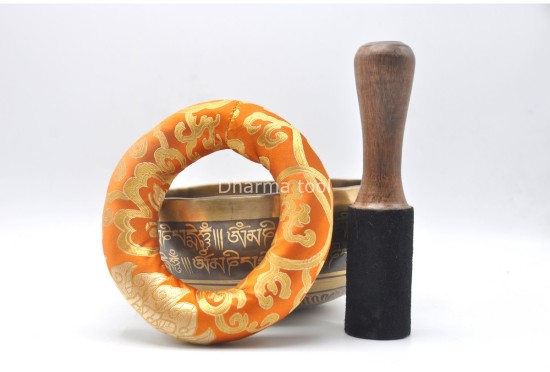 Buddha Tibetan Singing Bowl with Tibetan Mantra & Endless Knot Design