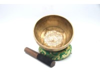 Unique Sacred Symbol Tibetan Singing Bowl – Mandala, Endless Knot & Hindu Om Fusion