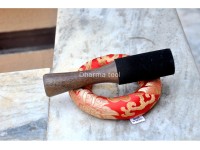 Handmade Flower of Life Tibetan Singing Bowl – Black Painted & Gold Interior (7"–12")