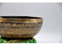 Samantabhadra Yab-Yum Tibetan Singing Bowl with Om Mani Padme Hum Mantra & Endless Knot Design